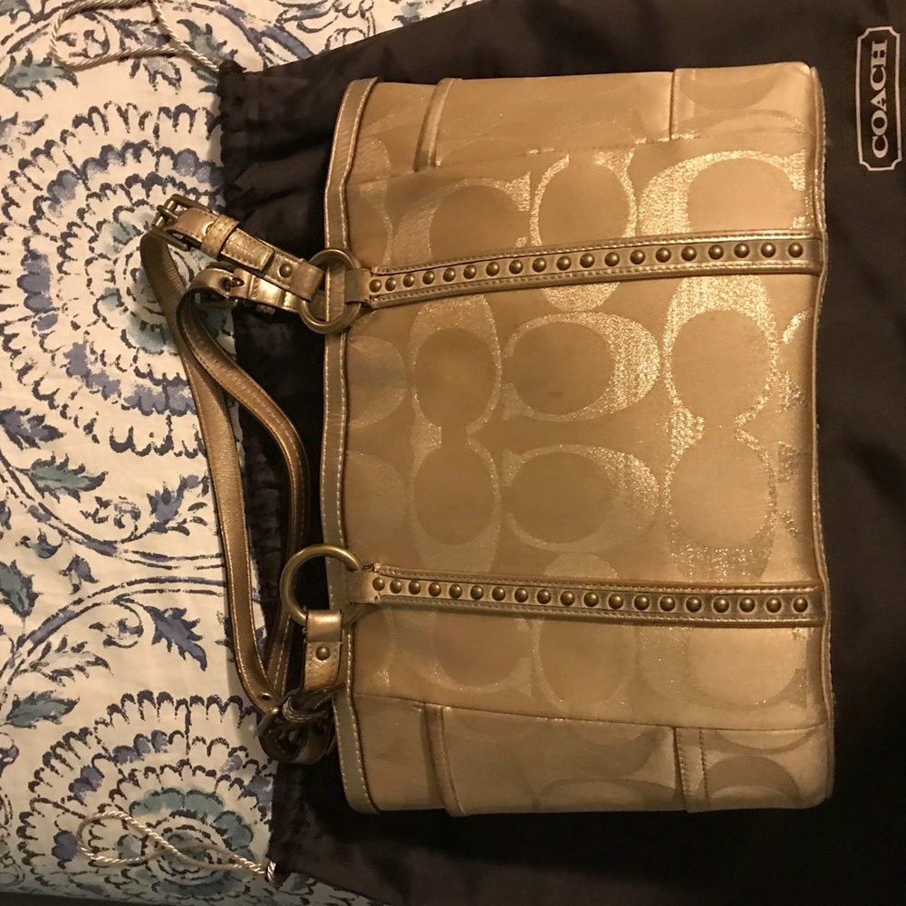 Coach Gold Vintage Canvas shoulder bag